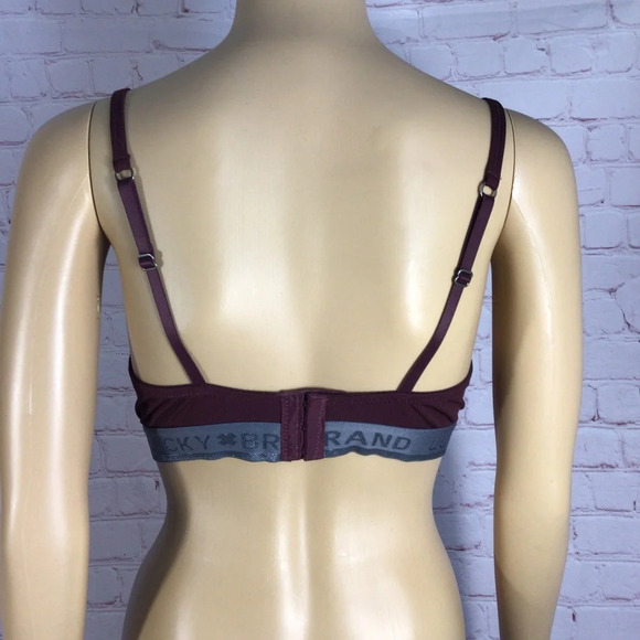 Lucky Brand Purple and Gray Ribbed Bra - Size Large - Picture 2 of 5